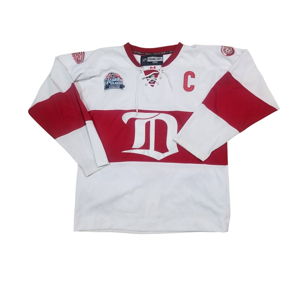 🔥RARE 🔥 2009 Vintage Detroit Red Wings Lidstrom #5 Winter Classic Jersey 52